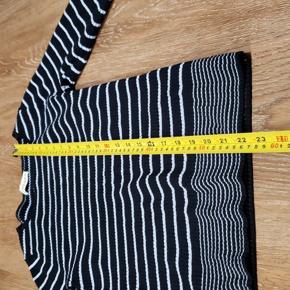 (S) D'Allaird Striped Ribbed Knit Top Comfortable Cozy Soft Casual Cottagecore - Picture 4 of 10